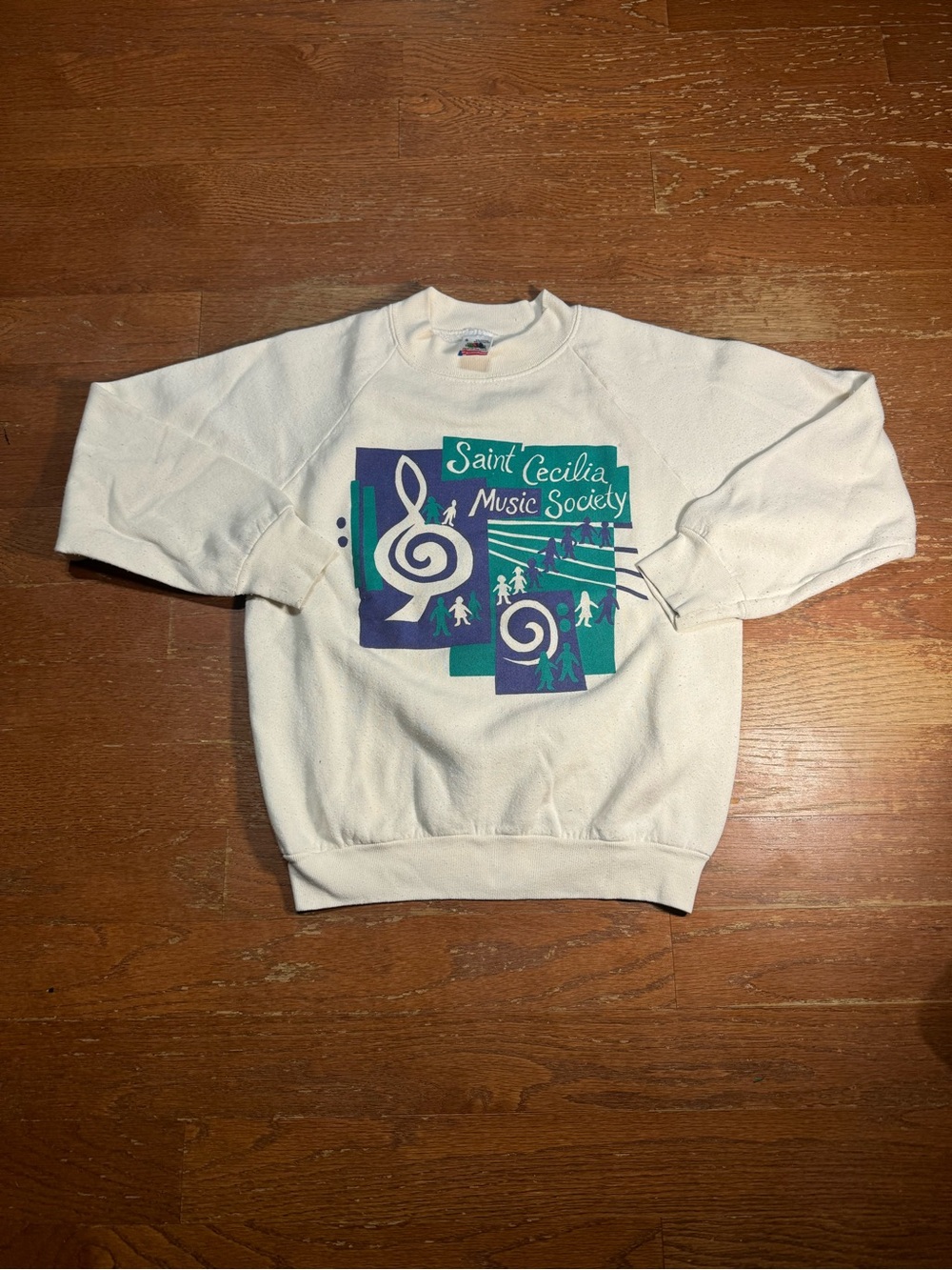 90s Vintage Saint Cecilia Music Society Graphic Crewneck